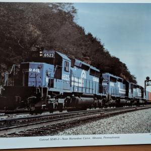 Promotional photo: Conrail SD40-2 - Near Horseshoe Curve, Altoona, Pennsylvania