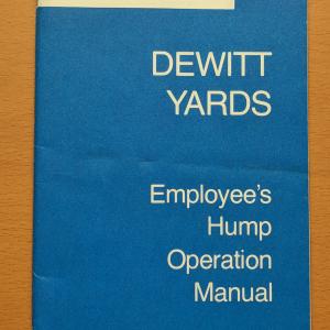 Dewitt Yards Employee's Hump Operation Manual - May 1 1980