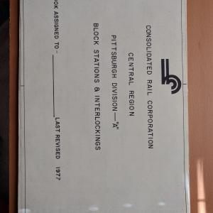 Central Region Pittsburgh Divison - A Block Stations & Interlockings Book of Drawings Last Revised 1977