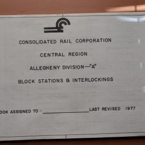 Central Region Allegheny Division - A Block Stations & Interlockings Book of Drawings Last Revised 1977
