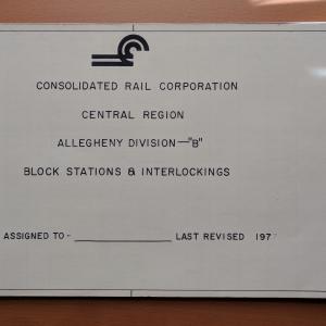Central Region Allegheny Division - B Block Stations & Interlockings Book of Drawings Last Revised 1977