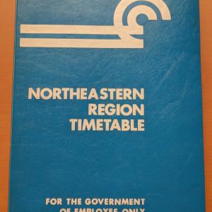 Conrail Northeastern Region Employee Timetable, 1999-01-15, No. ??