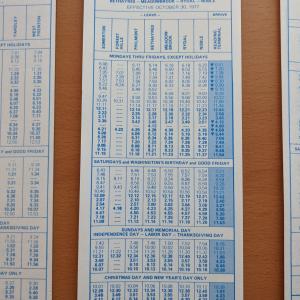 Conrail and SEPTA Schedule - Somerton, Forest Hills, Philmont, Bethayres, Meadowbrook, Rydal, Noble, and Philadelphia - 1977-10-30