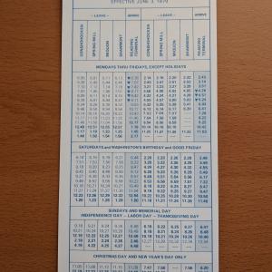 Conrail and SEPTA Schedule - Conshohocken, Spring Mill, Miquon, Shawnmont, and Philadelphia - 1979-06-03