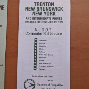 Conrail and NJDOT Schedule - Northeast Corridor - 1979-07-29