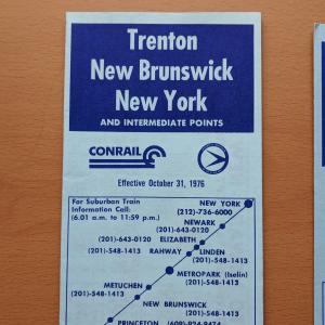 Conrail and NJDOT Schedule - Northeast Corridor - 1976-10-31