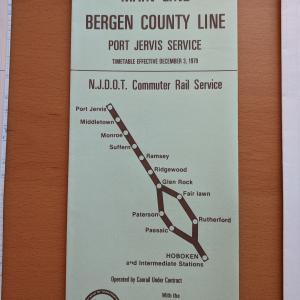Conrail and NJDOT Schedule - Main Line, Bergen County Line - 1979-12-03