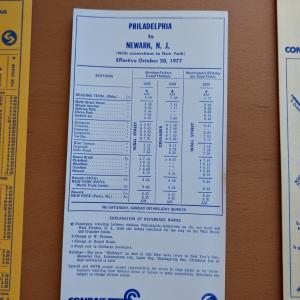 Conrail and SEPTA Schedule - Philadelphia and Newark NJ - 1977-10-30
