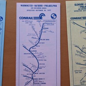Conrail and SEPTA Schedule - Warminster, Hatboro, and Philadelphia - 1977-10-30