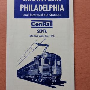 Conrail and SEPTA Schedule - Manayunk and Philadelphia - 1976-04-25