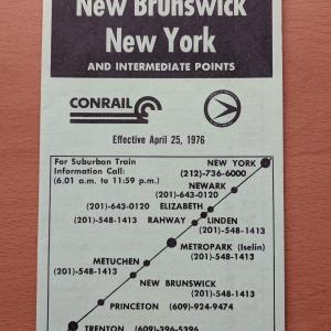 NJ Transit Schedule - Northeast Corridor - 1976-04-26