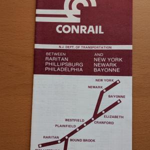 Conrail and NJDOT Schedule - Raritan Valley Line - 1976-10-31