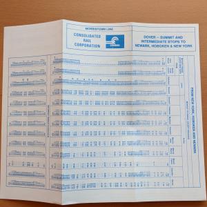 Conrail and NJDOT Schedule - Morristown Line - DATE?