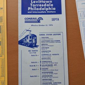 Conrail and SEPTA Schedule - Trenton, Levittown, Torresdale, and Philadelphia - 1979-06-01