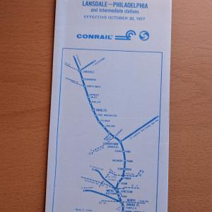 Conrail and SEPTA Schedule - Lansdale and Philadelphia - 1977-10-30