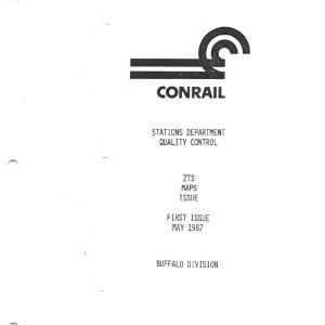 ZTS Maps, Buffalo Division, May 1987 (also includes Allegheny Division, September 1985)
