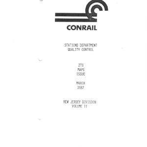 ZTS Maps, New Jersey Division, Vol. 2, March 1987
