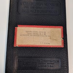 EMD SW1 Operators Manual. From NYC. For class DEs-6d, 6e & 6f