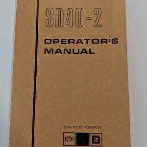 EMD SD40-2 Operators Manual, labeled CR 6483-6524 1979 Delivery Order No 786193 42 Locos