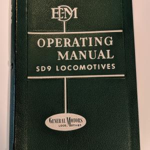 EMD SD9 Operating Manual, labeled Desk 9 - Class ERS17a #7600-7624, EMD Order # 5567