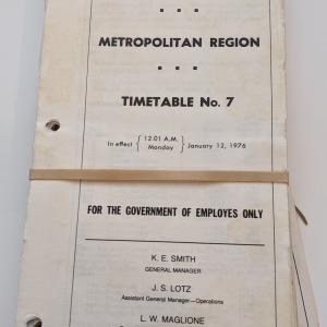 Conrail Metropolitan Region Employee Timetable, 1976-04-12, No. 7