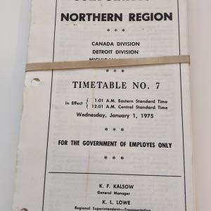 Conrail Northern Region Employee Timetable, 1975-01-01, No. 7