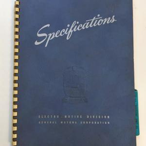 Locomotive Specifications Booklet: EMD E8B