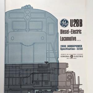 Locomotive Specifications Booklet: GE U28B Specification 3230