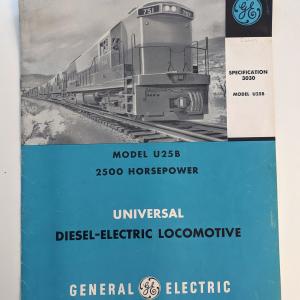 Locomotive Specifications Booklet: GE U25B Specification 3030