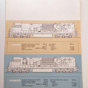 Locomotive Specifications Drawings: GE U28C and U28CG