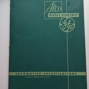 Locomotive Specifications Booklet: Alco 1500 Road Switcher Marked 900-910
