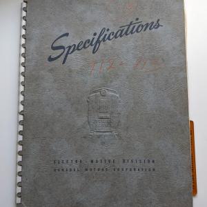 Locomotive Specifications Booklet: EMD F7B Marked 712-713 and 8014