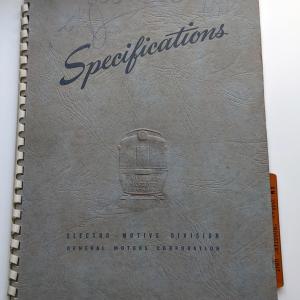 Locomotive Specifications Booklet: EMD F7B Marked 800-806 and 8003