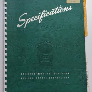 Locomotive Specifications Booklet: EMD SD45 marked EE 200E 1966 Specification 8062 June 15 1966