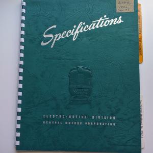 Locomotive Specifications Booklet: EMD SD45 marked 200E 1970 Mar 11 Specification 8062 June 2 1969