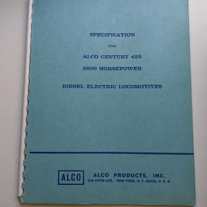 Locomotive Specifications Booklet: Alco C425 January 1964