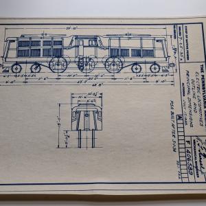 Locomotive Drawing for P5A Built after 5-1-34 Drawing Number F 406589