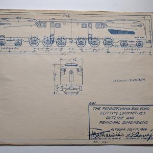 Locomotive Drawing for GG1 Locomotive F 406591