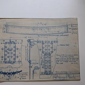 Electric Locomotive Steam Heat Boiler - Oil Fired Drawing Number E 418016