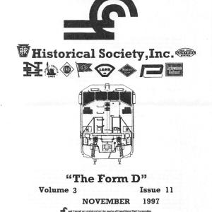 CRHS The Form D Newsletter - Vol. 03, No. 11 - November 1997