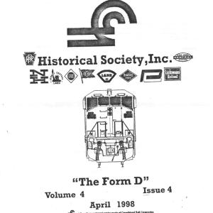 CRHS The Form D Newsletter - Vol. 04, No. 04 - April 1998