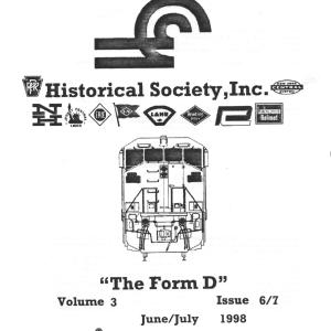 CRHS The Form D Newsletter - Vol. 04, No. 06 & 07 - June/July 1998