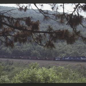 Conrail 6092 at Horseshoe Curve, Altoona PA in 8/83