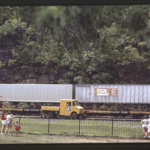 Conrail X1026 at Horseshoe Curve, Altoona PA in 8/83