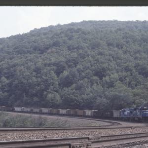Conrail 3311 at Horseshoe Curve, Altoona PA in 8/83