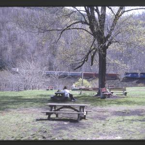 Conrail 6739 at Horseshoe Curve, Altoona PA on 5/4/89