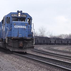 Conrail 6392 at MG Tower, Altoona PA on 5/6/89
