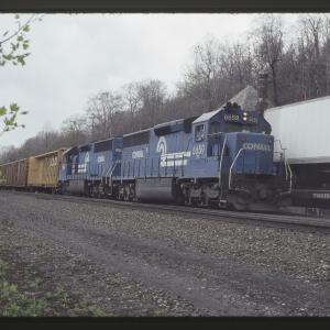 Conrail 6659 at MG Tower, Altoona PA on 5/6/89