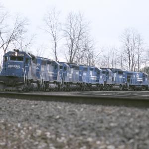 Conrail 6290 at MG Tower, Altoona PA on 5/6/89