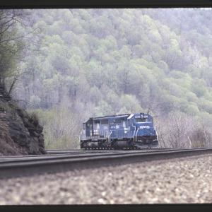 Conrail 6655 at MG Tower, Altoona PA on 5/6/89